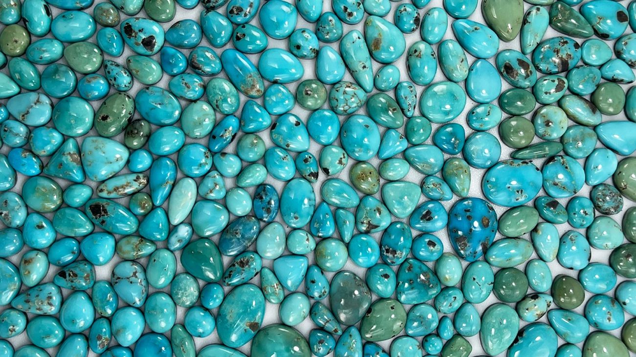 Cloud Chaser turquoise rough, bright blue nodules, Esmeralda County, Nevada